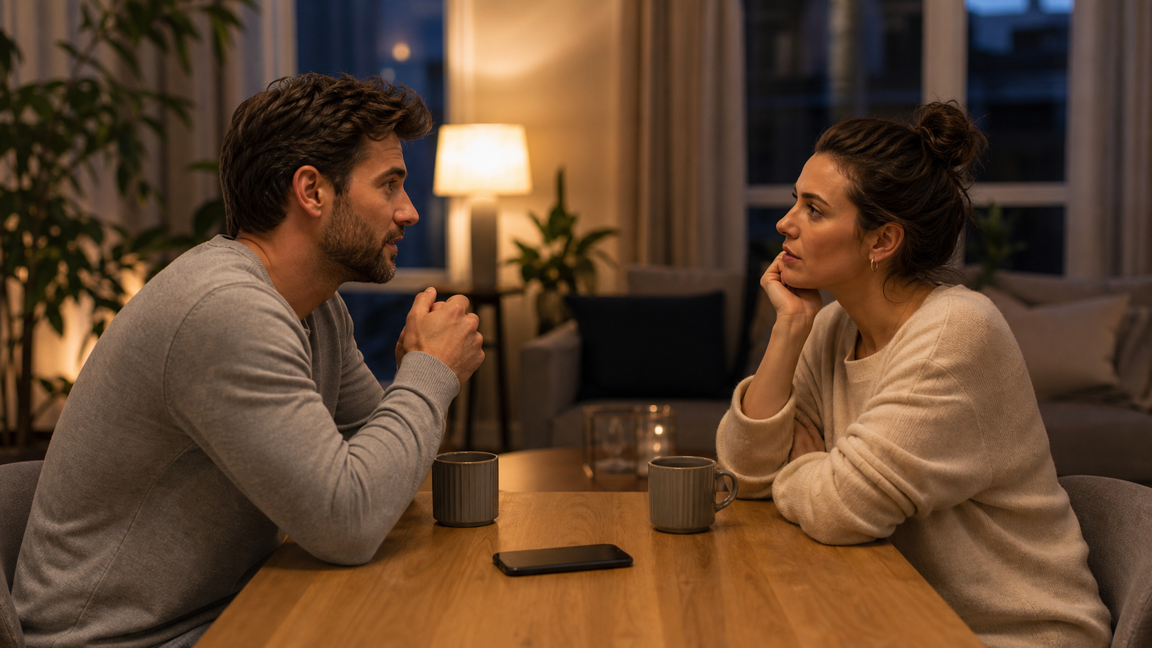 AI Relationship Advice: 11 Smart Prompts for Better Conversations 3 Couple using AI relationship advice as a starting point for a calm conversation