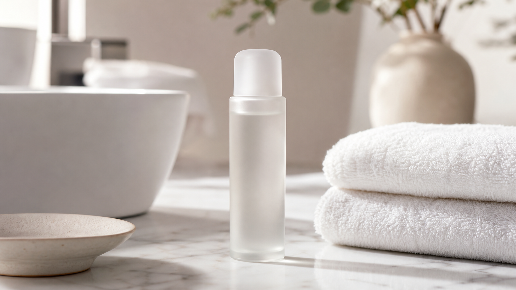 K-Y Liquid Lube: 9 Honest Comfort Notes 1 K-Y Liquid Lube on a bright minimalist vanity beside folded white towels