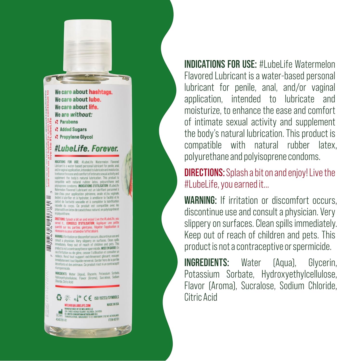 LubeLife Watermelon flavored lubricant Amazon product image 2