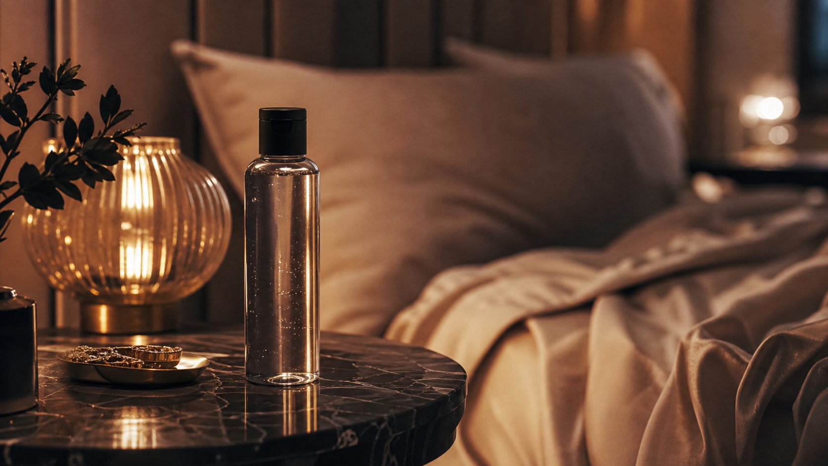 TROJAN Arouses and Intensifies Lube: 7 Honest Comfort Notes 1 TROJAN Arouses and Intensifies lube in a warm bedside lifestyle scene